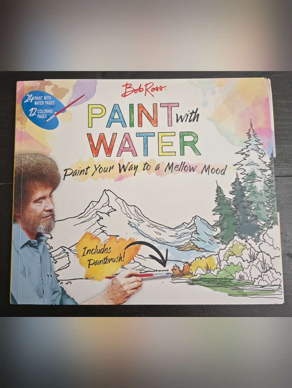 Bob Ross Paint With Water Book Paperback UNUSED Preowned Missing Brush